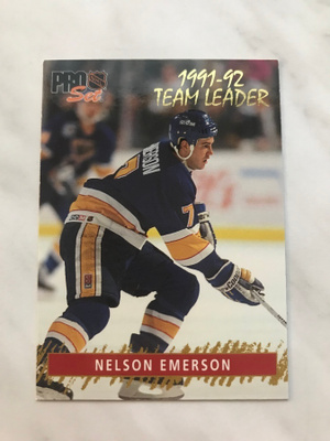 1992-93 ProSet Team Leader Nelson Emerson #9of15