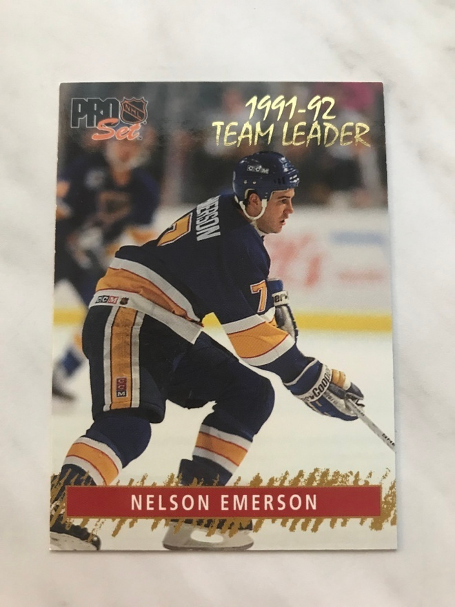 1992-93 ProSet Team Leader Nelson Emerson #9of15