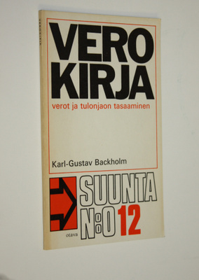 Karl-Gustav Backholm : Verokirja : Verot ja tulonjaon tas...