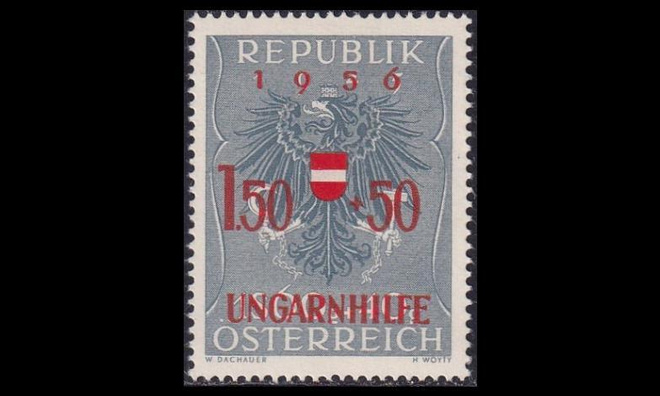 Itävalta 1030 ** Apua Unkarin pakolaisille (1956)