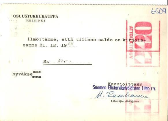 FIRMAKORTTI SUOMEN ELINTARVIKETYÖLÄISTEN LIITTO