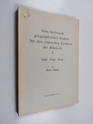 Päivö Oksala : Vom Gebrauch geographischer Namen bei den ...