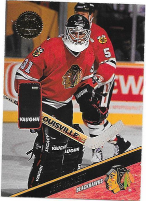 1993-94 LEAF #319 Jeff Hackett Chicago Blackhawks MV