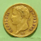 Ranska 20 Francs 1810 Napoleon kultaraha. Ikään nähden hyvä - pikkukuva 1