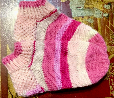 ”Pinkkiä unelmaa” - villasukat, koko 36-38