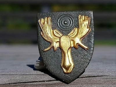 Metsästys merkki Kultaineinen Hirvi. Halkaisija - 21 mm.