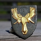 Metsästys merkki Kultaineinen Hirvi. Halkaisija - 21 mm. - pikkukuva 1