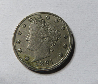USA Liberty Nickel 1891