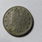USA Liberty Nickel 1891 - pikkukuva 1