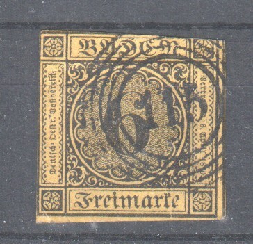 Saksa Baden 1853 Mi 7