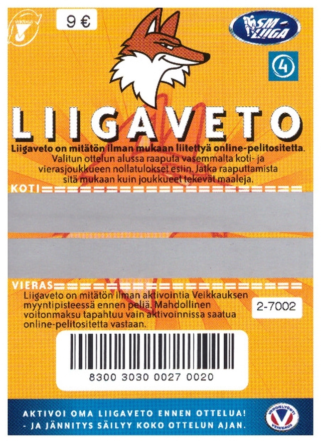 LUKKO SM-LIIGA LIIGAVETO Arpa v.2003