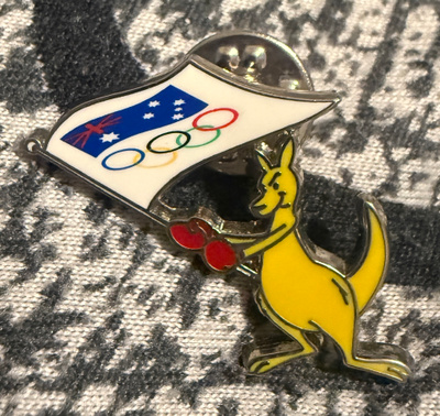 BOXING KANGAROO PINSSI AUSTRALIAN OLYMPIATIIMI 2010 RARE
