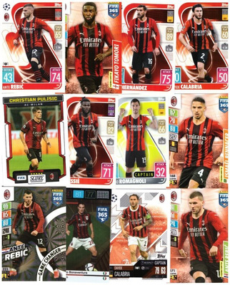 12 x AC MILAN sis. 2 x Erikoiskorttia