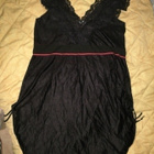 Musta yö mekko,/alusasu ( L ) pitsiä/nylon`koko M/L 42 - pikkukuva 3
