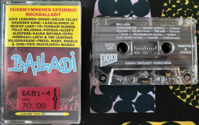 BALLADI VUOSIKYMMENEN UPEIMMAT ROCKBALLADIT-Tuplakasetti