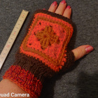 Alina´s Handmade käsin virkatut kämmekkäät rustiikkinen - pikkukuva 2