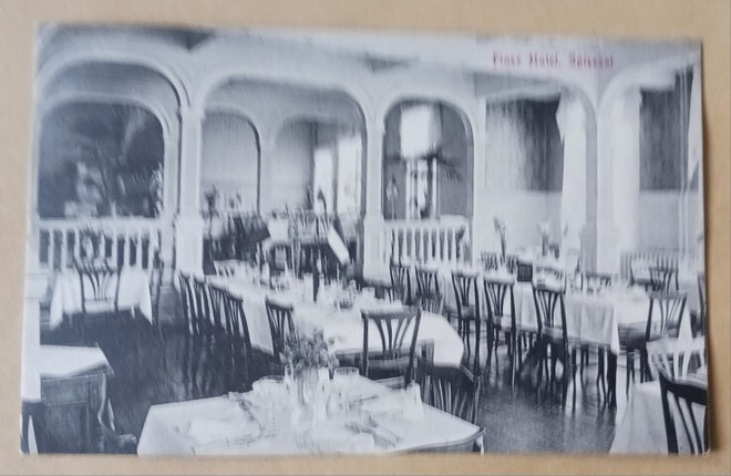 Hotelli Finse, ruokasali, sisäkuva, mv pk, p. 1912 Suomeen