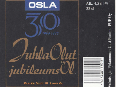 Olutetiketti   OSLA Juhlaolut c9