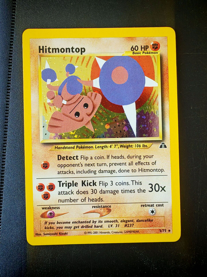 Pokemon kortti Hitmontop Neo Discovery holo