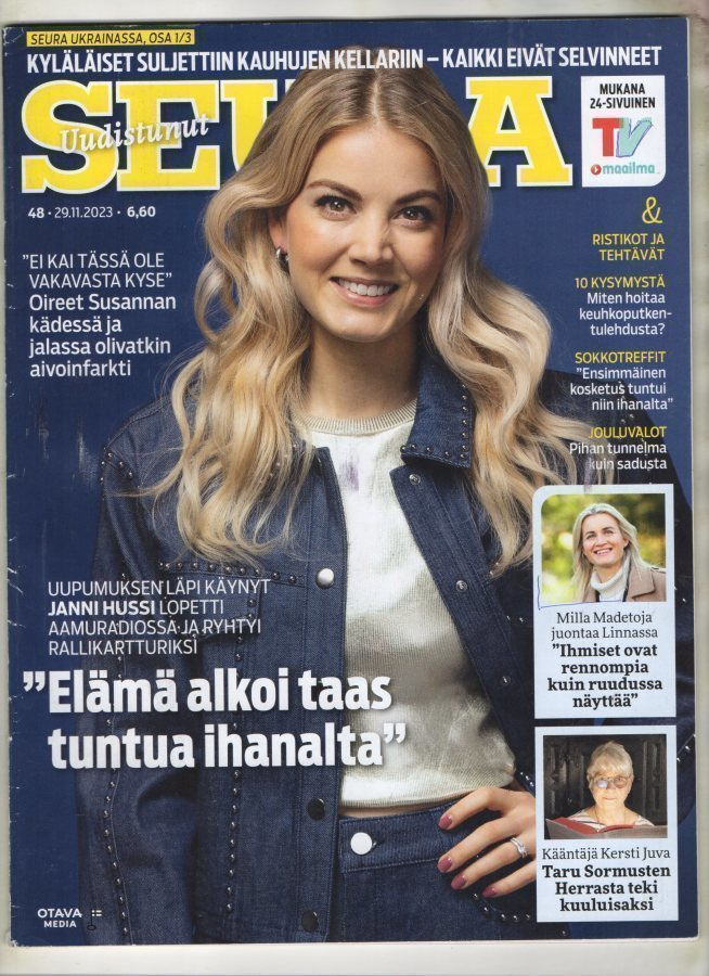 Seura n:o 48 2023 Janni Hussi. Seura Ukrainassa. Kirsi & Har