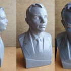 Metalli patsas Yuri Gagarin kosmonautti 15.5 cm varhaisempi - pikkukuva 1