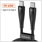 PD 60W / musta USB C - USB C data/latauskaapeli / 1 metri #t - pikkukuva 1