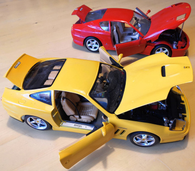 Ferrari Bburago 1/18 , Italy: 550 Maranello ja 456 GT