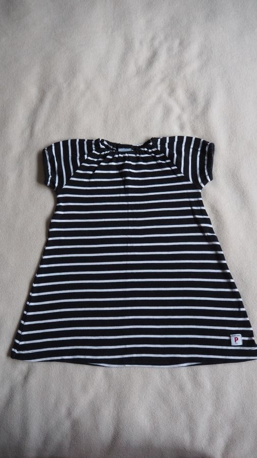 Po.P / Polarn o Pyret mekko lh, 92 cm, mustavalkoinen