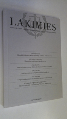 Lakimies 1/2012 : Suomalaisen lakimiesyhdistyksen aikakau...