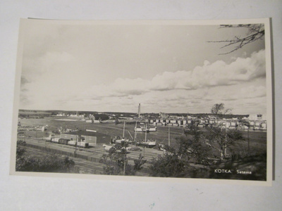 VANHA Postikortti Kotka Rautatie 1950-l Alkup.Mallikappale