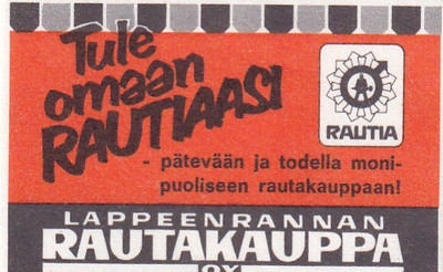 Lappeenranta. Lappeenrannan Rautakauppa Oy. ,        s89
