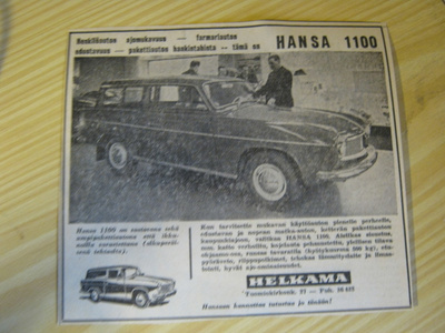 mainos Hansa 1100