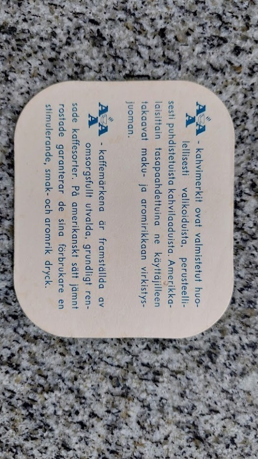 Kahvilappu - AAA-kahvimerkit