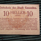 10 heller 1919.Gmunden. Itävalta-Austria. Hätäraha-Notgeld - pikkukuva 2