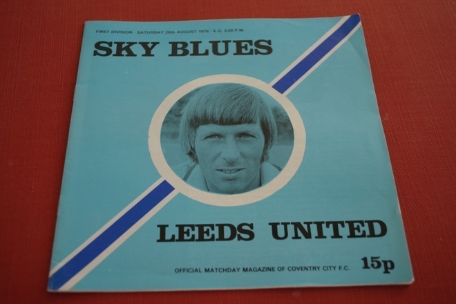 Käsiohjelma Leeds -Coventry 28.8.1976