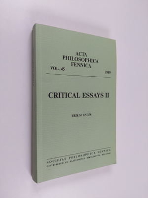 Erik Stenius : Critical essays Vol. 2