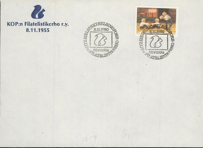1980 joulu 60p KOPn fil.kerho 25v erikoisleima