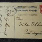 Vanha antiikki kortti, lady lumipallot kädessä v. 1914 ? - pikkukuva 3