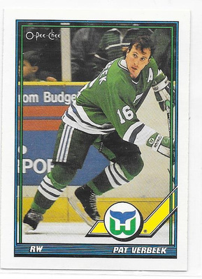 1991-92 OPC #499 Pat Verbeek Hartford Whalers