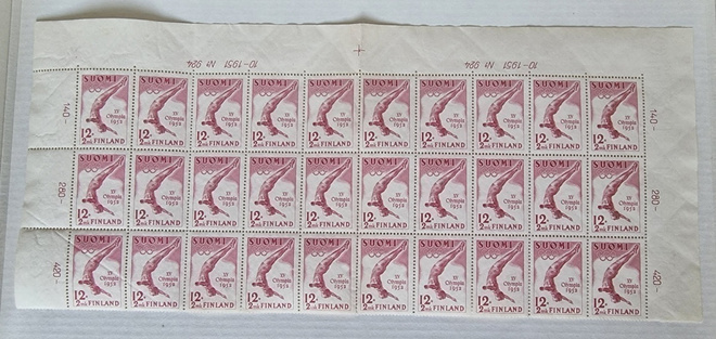 Postimerkki, Arkki, 1951 XV Olympia 1952 12+2mk