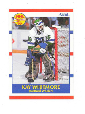 1990-91 Score #402 Kay Whitmore Hartford Whalers MV RC