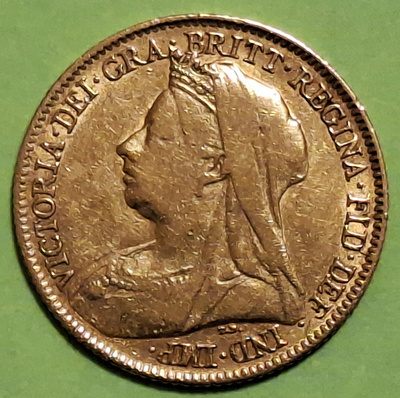 Englanti, half Sovereign 1898 kulta raha, kunto ok.