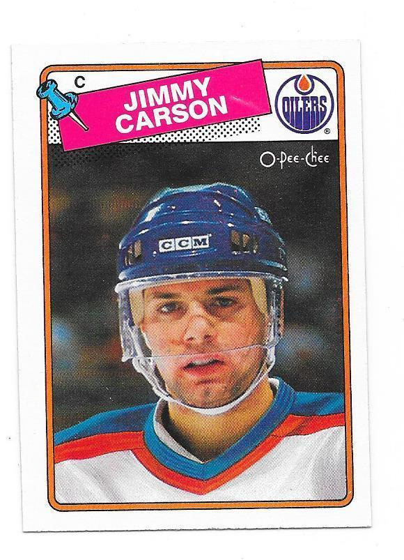 1988-89 OPC #9 Jimmy Carson Edmonton Oilers