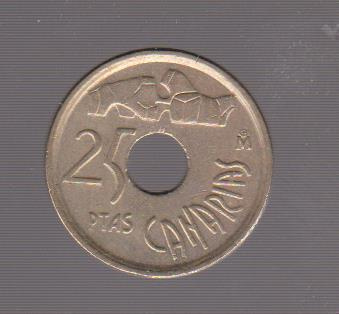 1994 25 PTAS CANARIAS ESPANA KOLIKKO