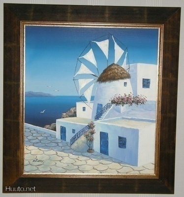 Maalaus Kreikkalainen Maisema "Mykonos" 70 x 76 cm