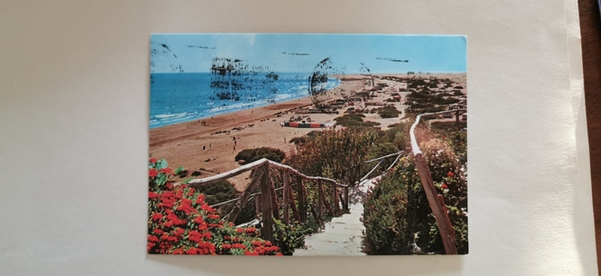 GRAN CANARIA, Playa del Ingles, kulkenut postikortti
