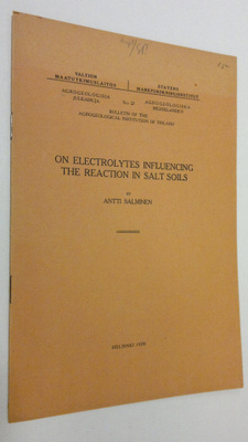 Antti Salminen : On electrolytes influencing the reaction...