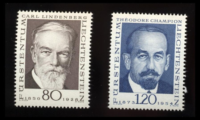 Liechtenstein 512-3 ** Filatelian pioneereja (1969)