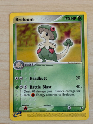 Pokemon Breloom 16/109 Rare EX Ruby & Sapphire 2003
