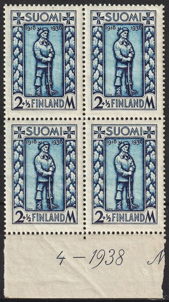 1938 Rintamamiesmerkki neliö leimaamattomana**